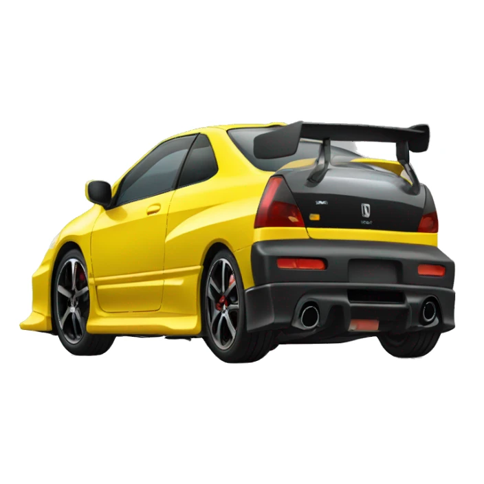 Yellow Honda type r sticker