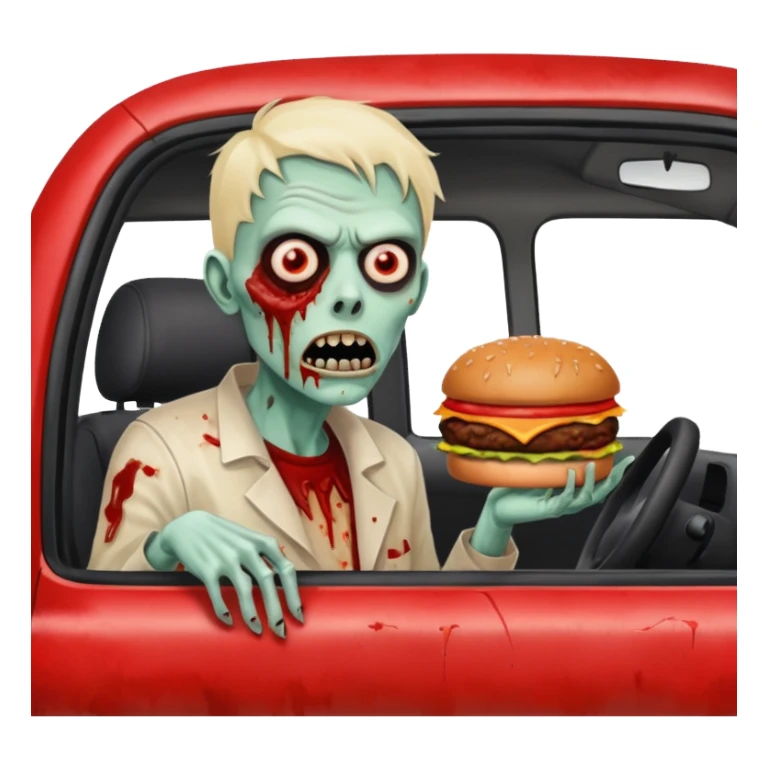 zombie drive-thru cravings sticker