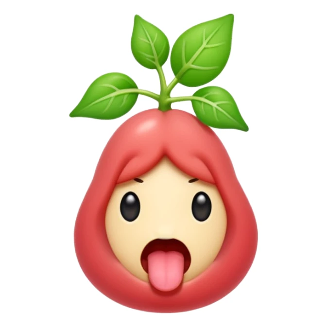 Tongue → tiny vine sprout (playful/sexy) sticker