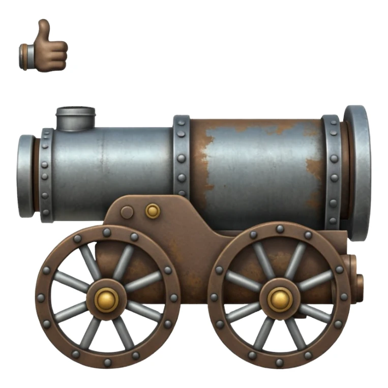 Thumbs up on a cannon breach. sticker