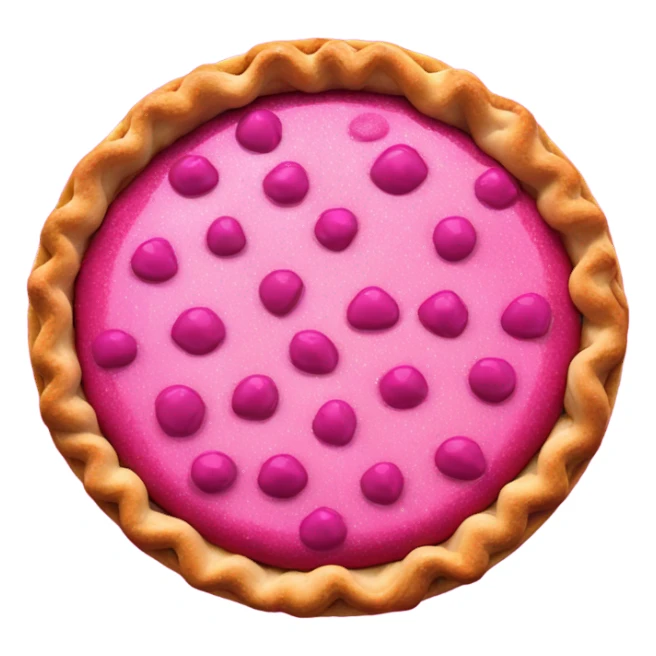 Hot pink pie with glitter  sticker