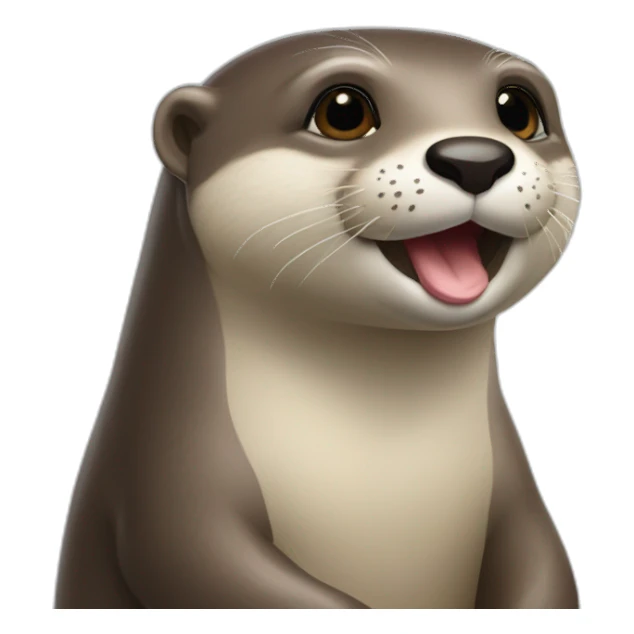 Loutre sur cœur  sticker