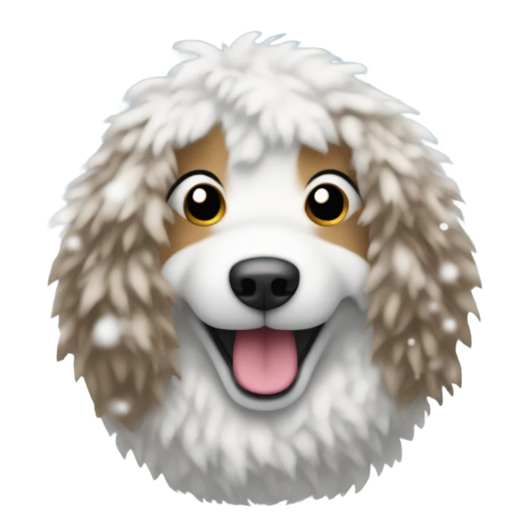 Dog in the winter sticker