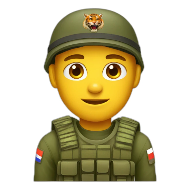 Tiger Russia Soldier sticker