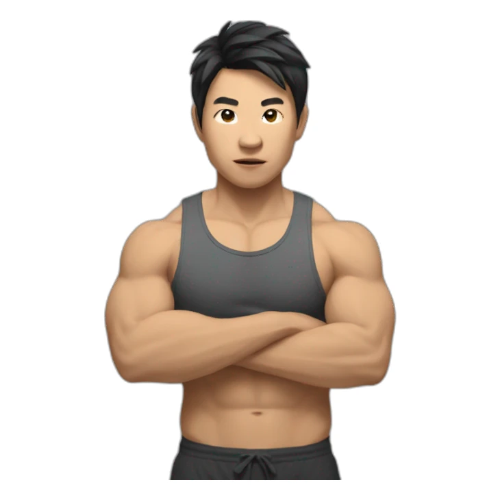 Asian CrossFiter Gesturing No sticker