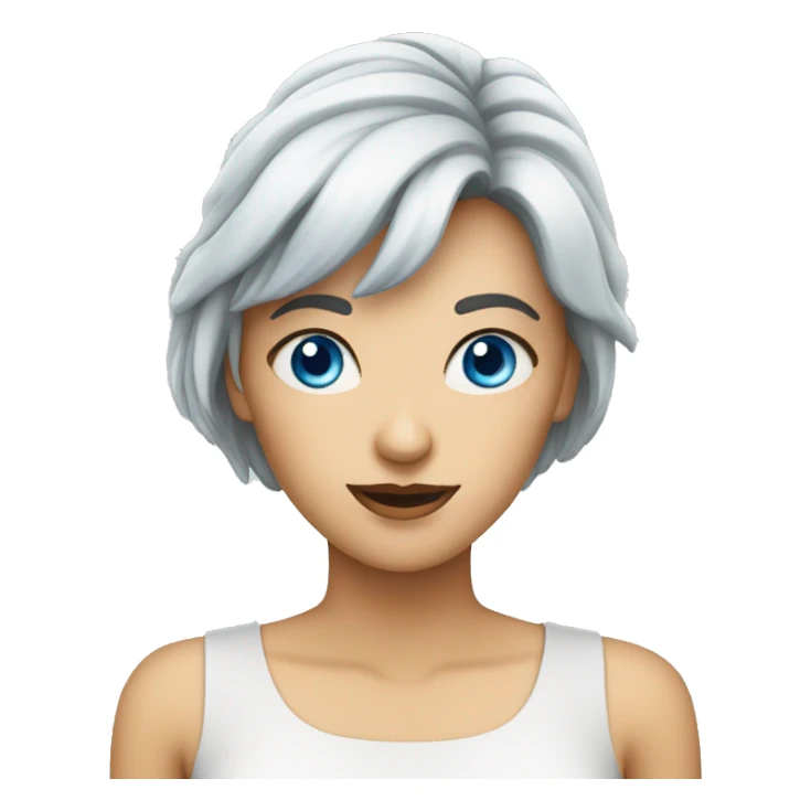 Frau mit blauen Augen sticker