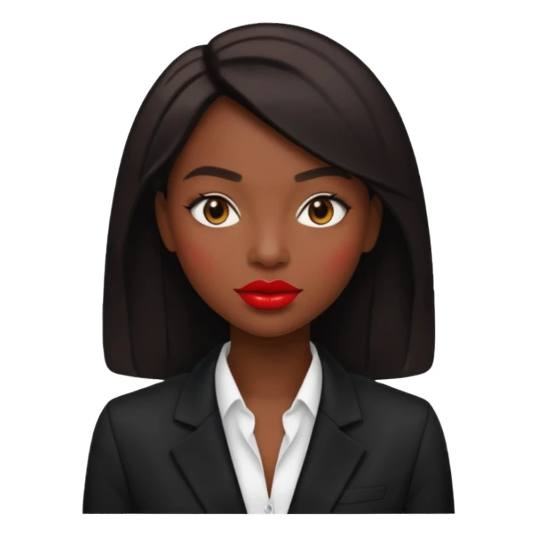 red lipstick, black blazer sticker