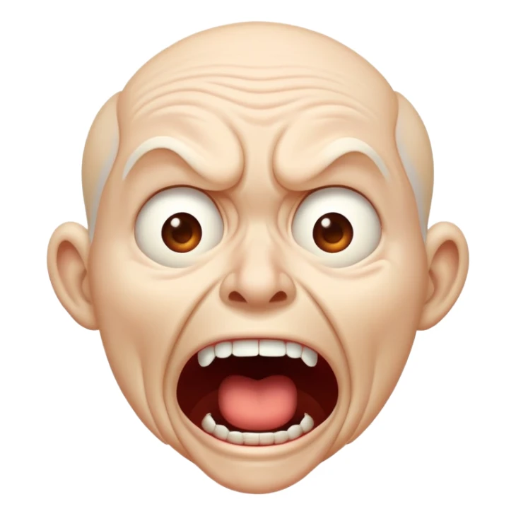 face screaming in fear sticker