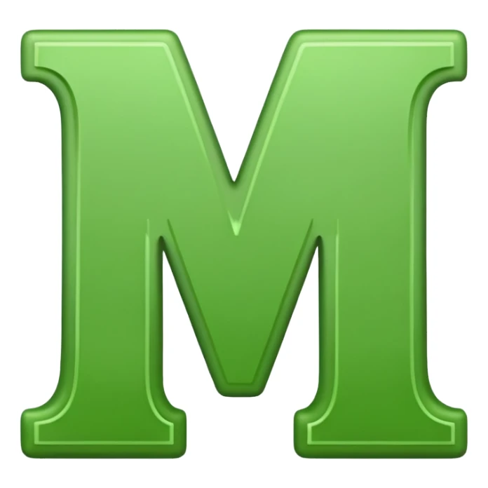 Green letter w sticker