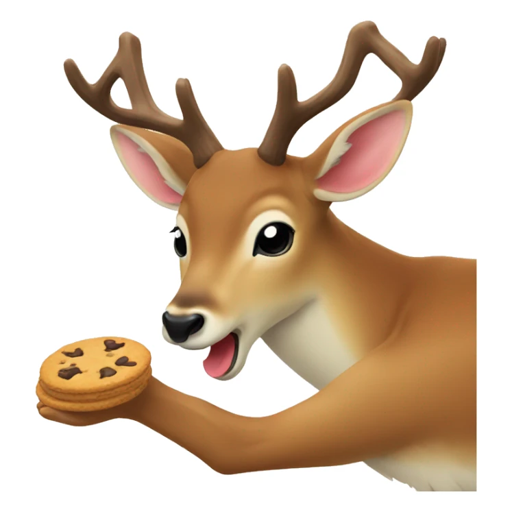Deer from Japan eating cookie sticker