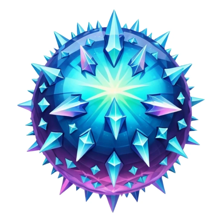 Crystal Planet – surface covered in glowing crystals sticker