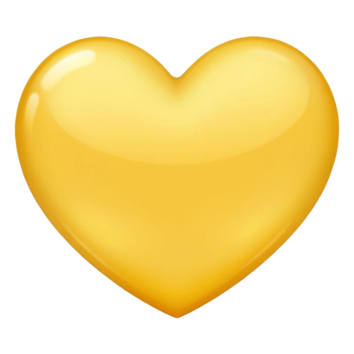 light yellow heart sticker