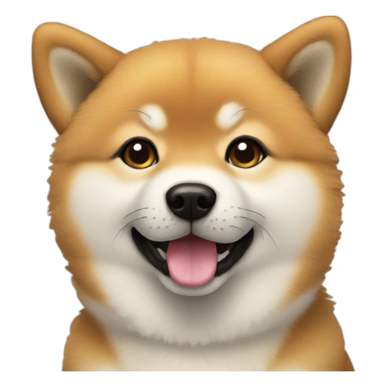 black cute-fluffy-shiba sticker