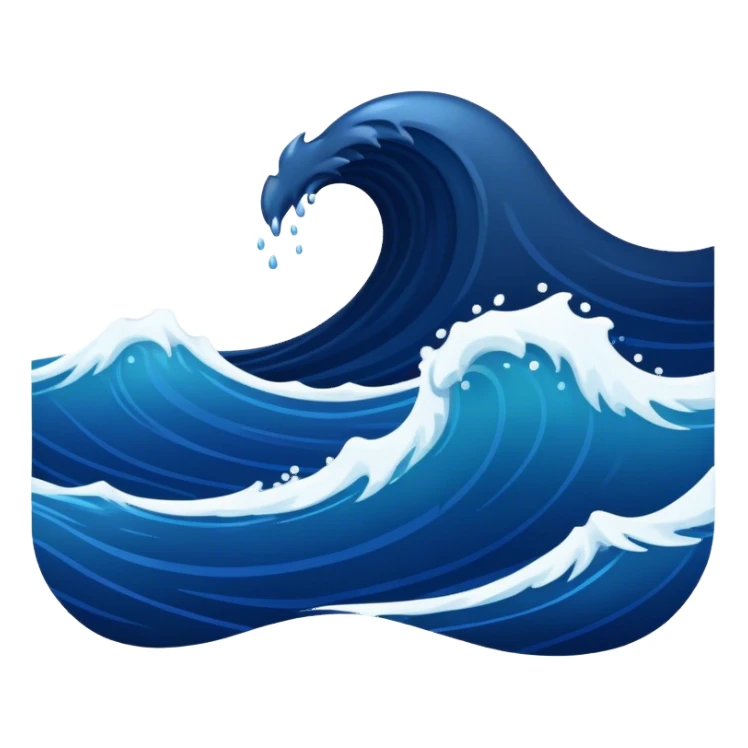 A dark Blue ocean With Little Waves sticker
