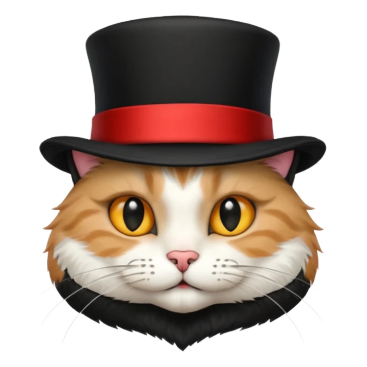 cat wearing a tophat sticker