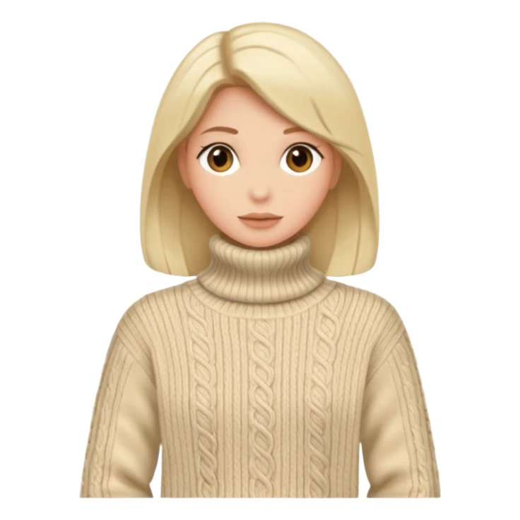 beije turtleneck sweater sticker