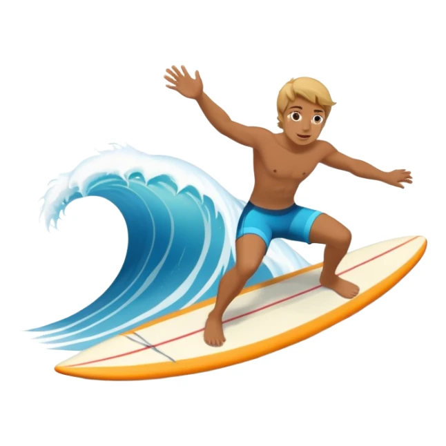 person surfing on a big wave sticker
