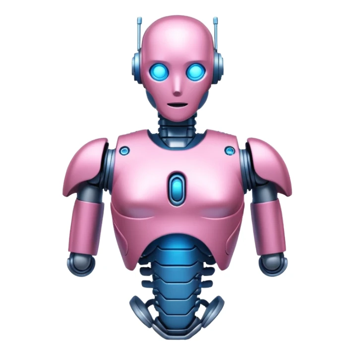 pink robotic cybernatic ltorsoeg sticker