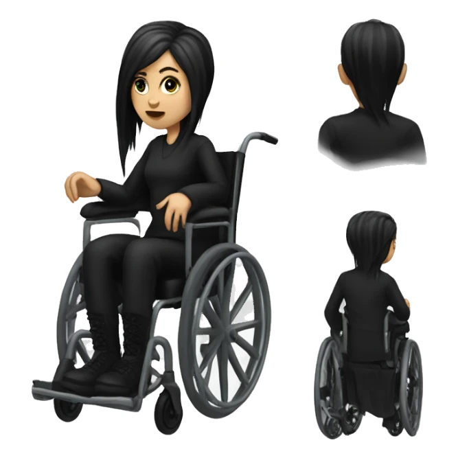 goth wheelchair user sticker