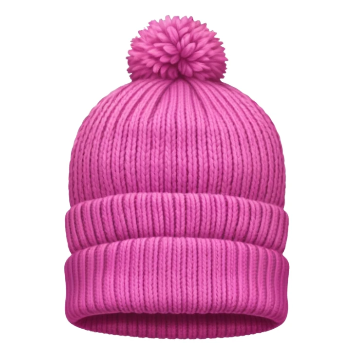 A pink winter hat sticker