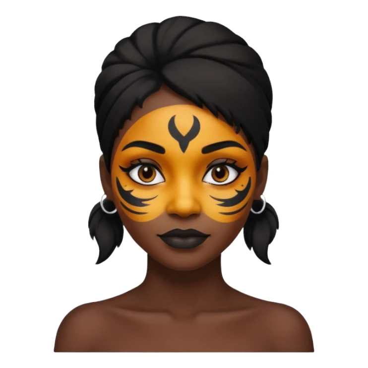 face painted black woman  sticker