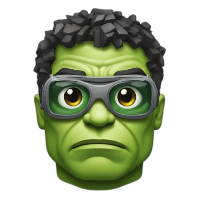 hulk with goggles and money sticker