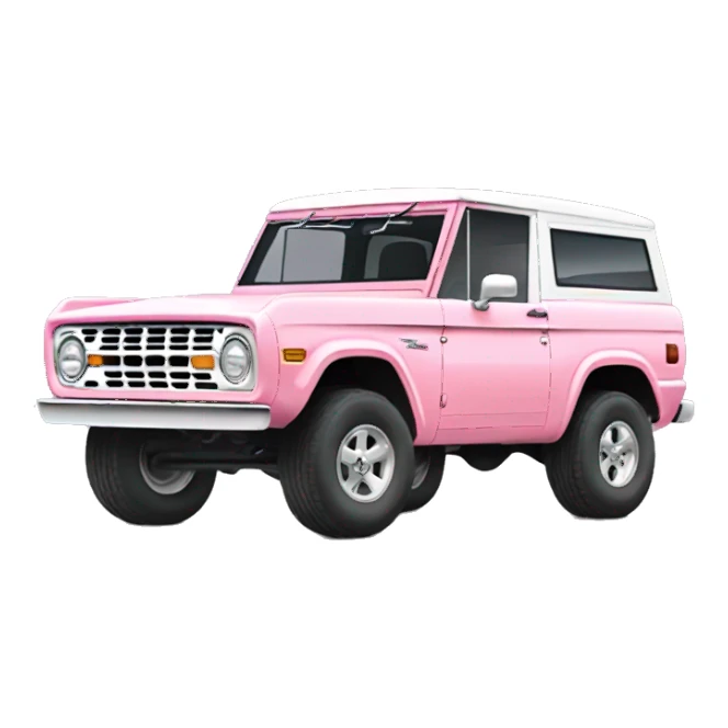 light pink ford bronco  sticker