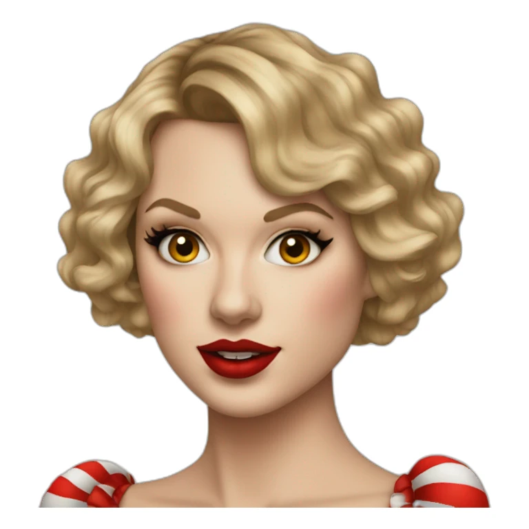 Taylor Swift with clown makeup sticker