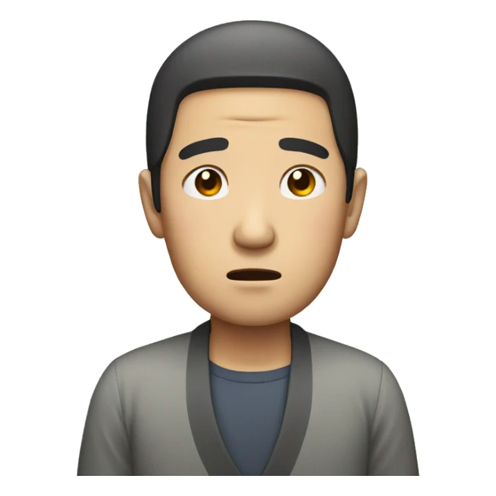 japanese man worried sticker