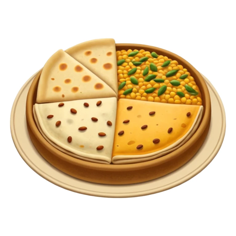 Roti shak dal and bhat sticker
