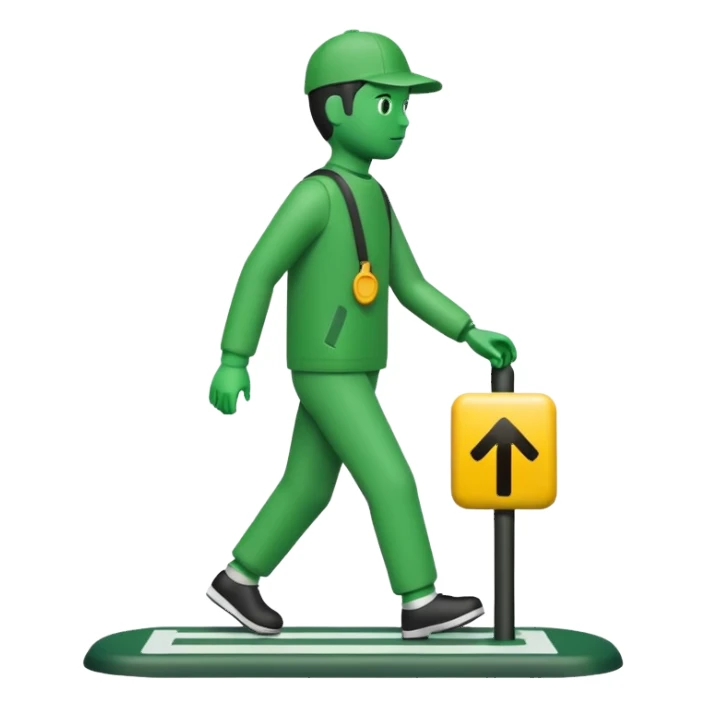 Crosswalk Light icon , Green walking man. sticker