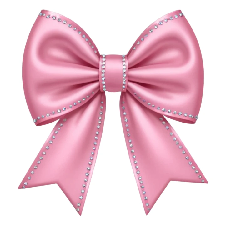 baby Pink bow with sparkles  sticker