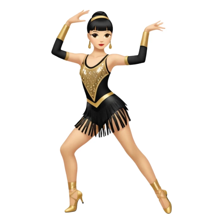 jazz style dance costume sticker