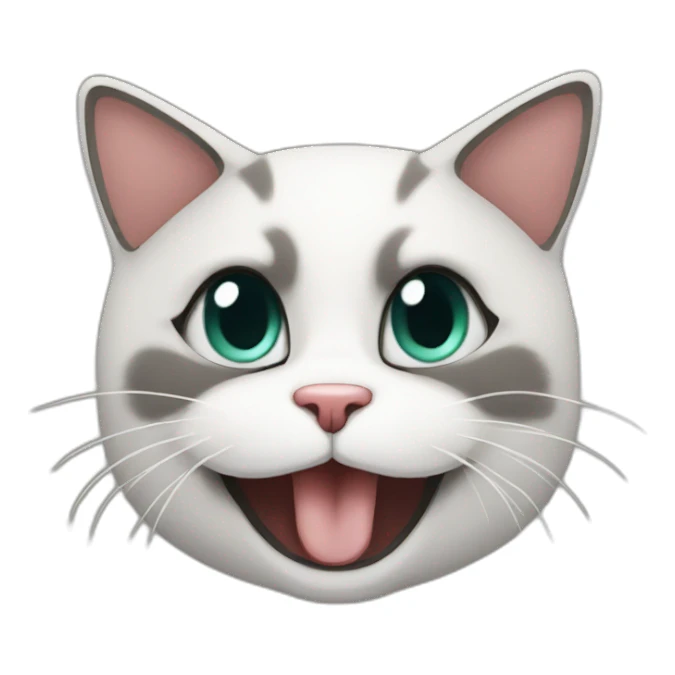 Cat-smile-kiss sticker