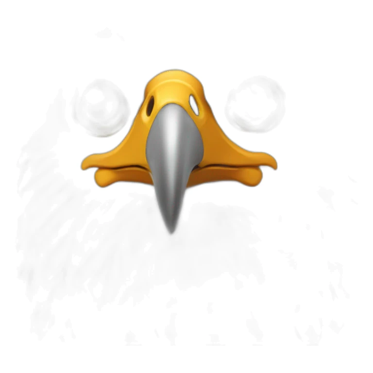 Eagle With orange and white plumage sticker