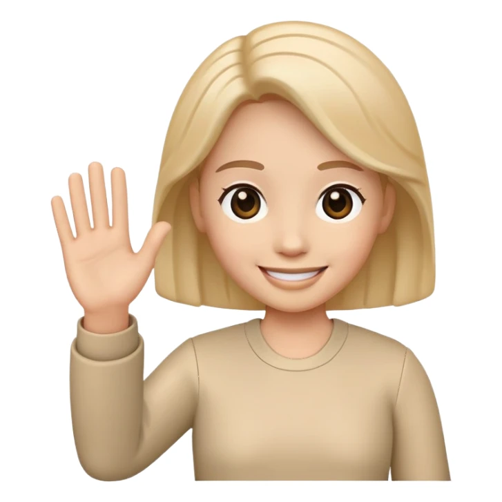 ai waving to a camera sticker