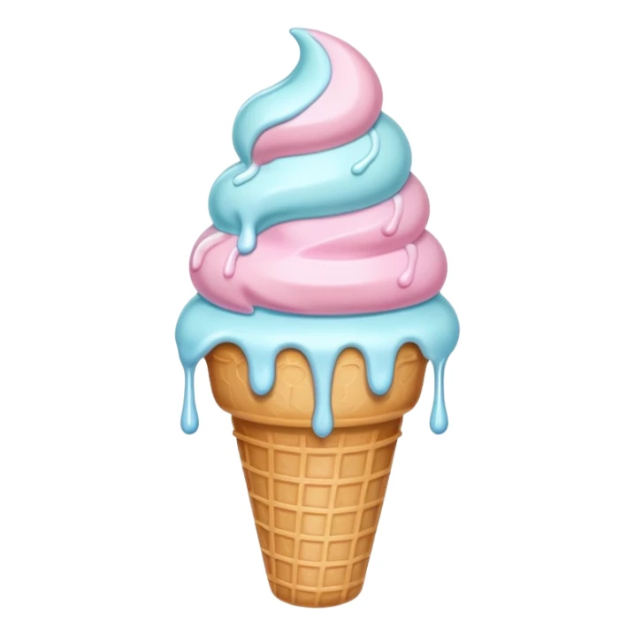 Cute beautiful cone sticker