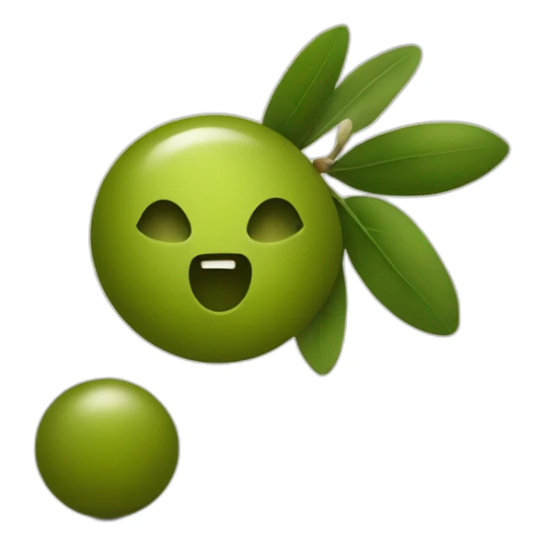 an olive on an olive sticker