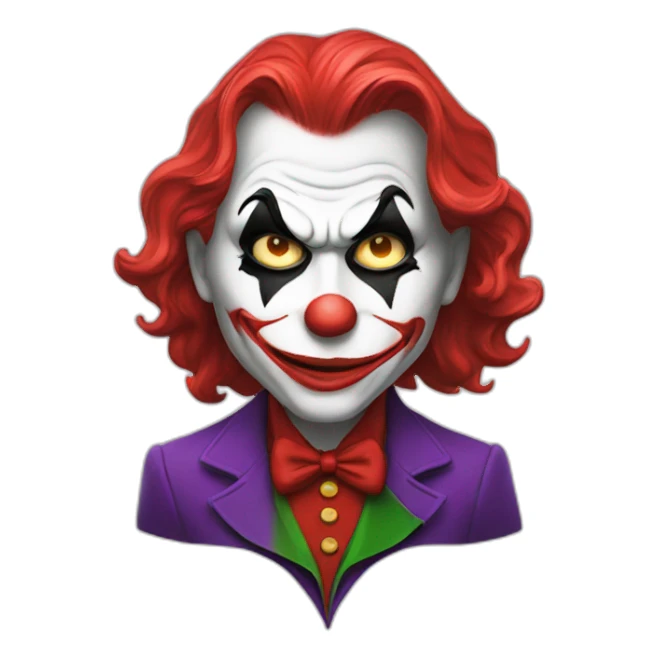 Joker in red costum sticker