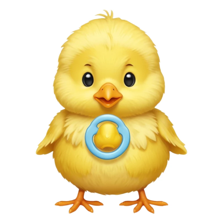 Baby chick with a pacifier  sticker