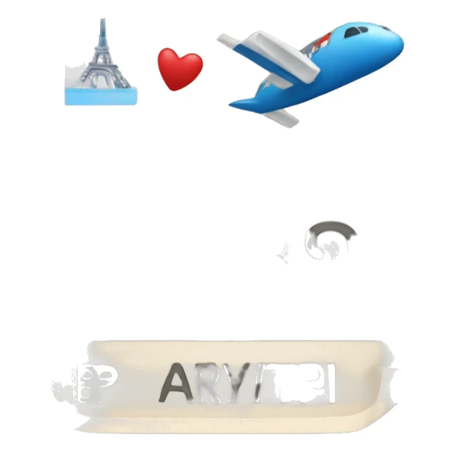 flight ticket to paris sticker