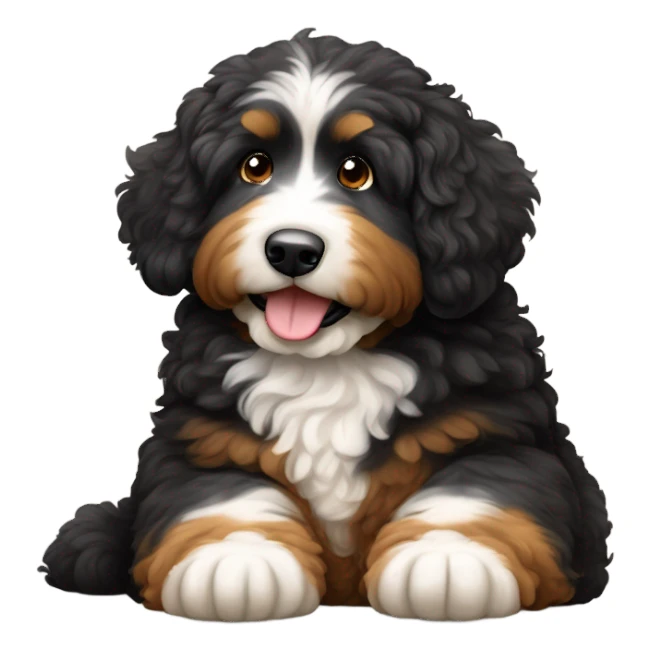 Bernedoodle in kennel sticker