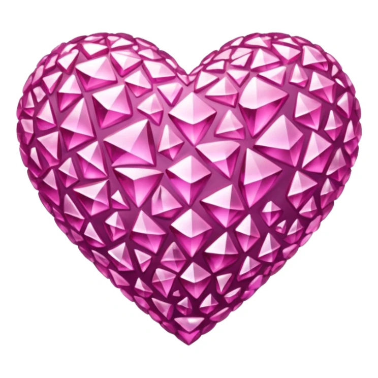 Pink crystals heart upsidedown  sticker