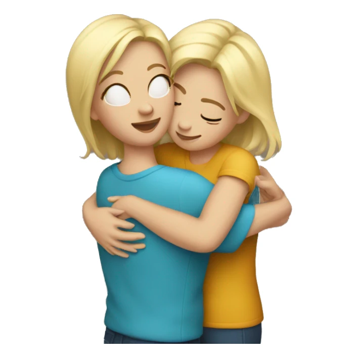 HUGGING mom blonde  sticker