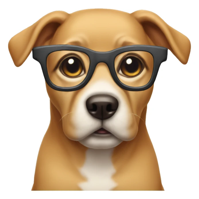Cute dog with op glasses sticker