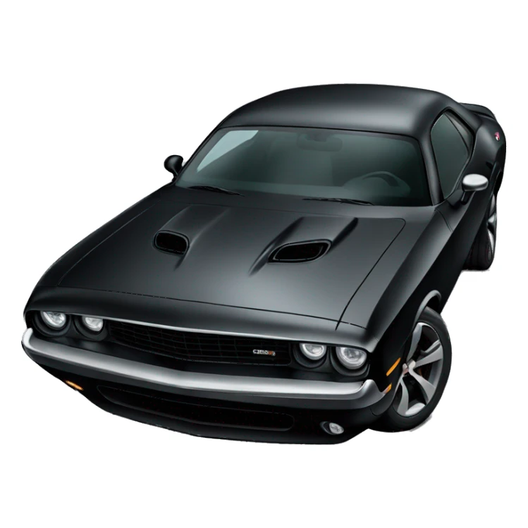 black dodge challenger  sticker