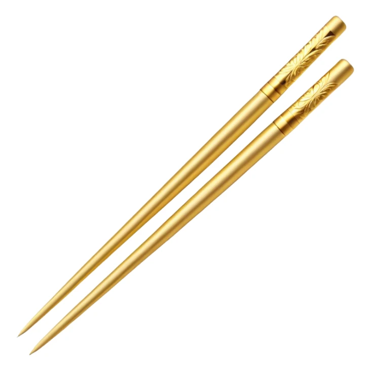 Gold chopstick  sticker