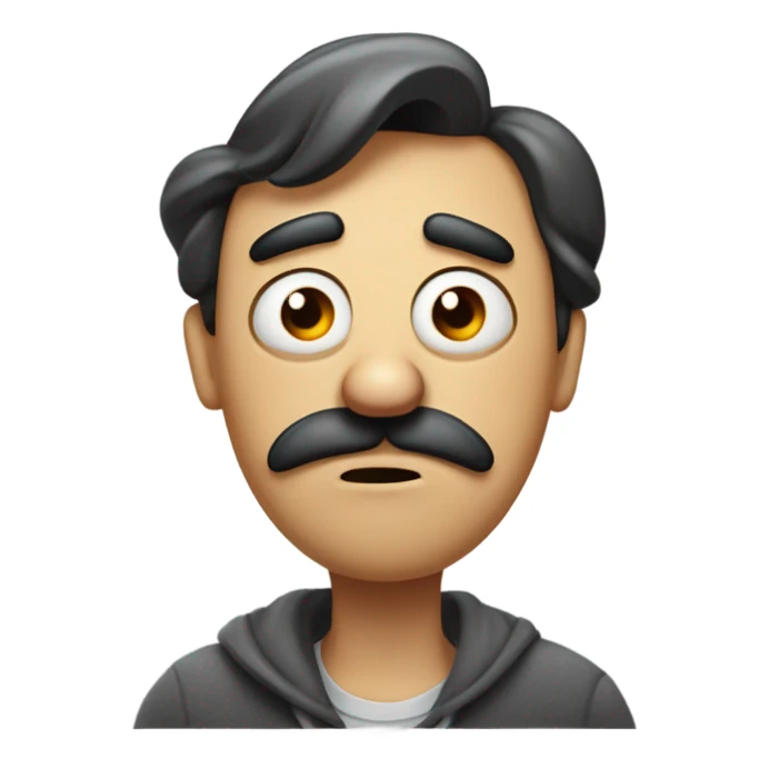 Deflated sad daddy face sticker