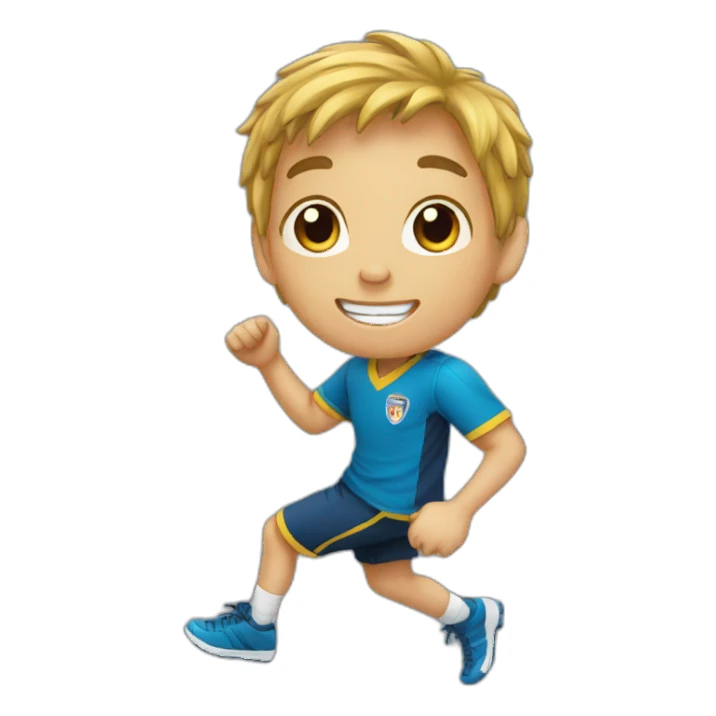 boy on the ball sticker