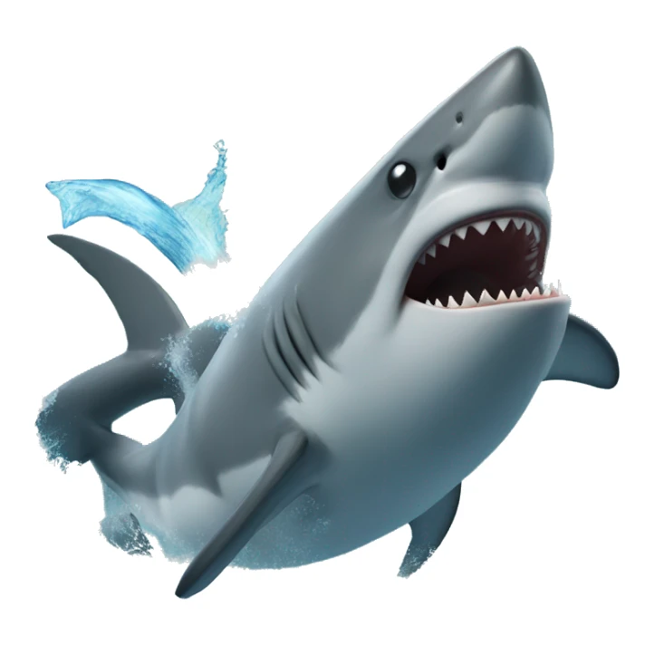 shark fight dolphin sticker